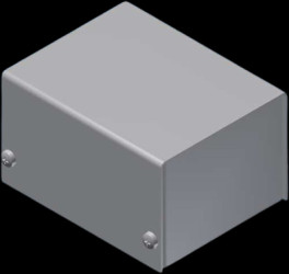 Die-cast aluminum enclosure, (L x W x H) 57.5 x 72 x 43 mm, gray, IP40, 2/B.1