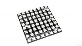 Matryca 8x8 WS2812B na PCB - otwory montażowe