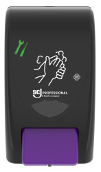 Dozownik ścienny do mydła, Biały/niebieski, 2L, zgodny z: DEB Lime Cash, DEB Power Cash, DEB Sunflower Cash, DEB