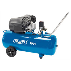 Draper 65396 100L V-Twin Air Compressor (2.2kW)