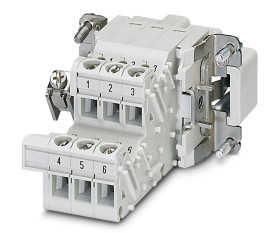 Adapter zasilania 6-pinowe Phoenix Contact 16A 500 V AC Męski