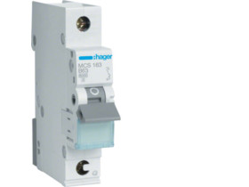 Wyłącznik nadprądowy C 63A 1P 6kA QuickConnect MCS163 HAGER
