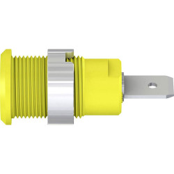 St&#xE4;ubli 497046-24 SLB4-F63/N-X safety socket yel &#xD8;4 mm brass insulated