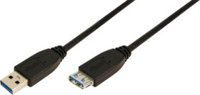 USB 3.0 extension cable, USB plug type A to USB socket type A, 3 m, black, CU0043