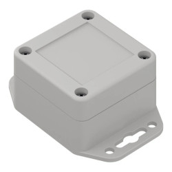 ZP60.60.40UJH TM ABS - Obudowa hermetyczna ZP60.60.40 jasna z uszami z uszczelką i tulejkami mosiężnymi ABS