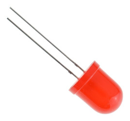 Red 10mm LED Diffused 300mcd 50°