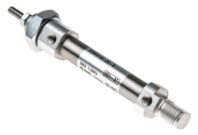 Siłownik pneumatyczny z tłoczyskiem skok: 25mm SMC Ø 10mm dwustronnego działania Action 111mm z amortyzacją elastyczną