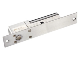 Elektrozamek trzpieniowy rewersyjny siła trzymania 800 kg, sygnalizacja stanu drzwi, zwłoka czasowa, zasilanie 12V / 24V DC