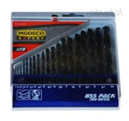Zestaw wierteł do metalu HSS-R Modeco Expert MN-60-934 1–10 mm /opakowanie plastikowe 19 el./