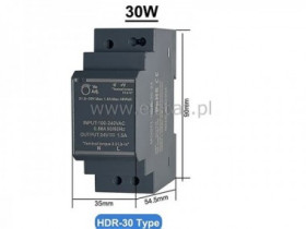 Zasilacz impulsowy 24V DC; 1,5A; 30W; DIN; 30-24