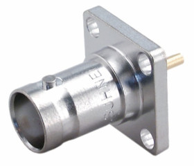 Złącze koncentryczne Montaż na panelu Żeński typ złącza Złącze BNC Lutowane