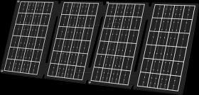 PA0340 Foldable solar panel, 15 W, IP65, 1x USB-A, 1x USB-C