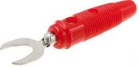 WWID-WPM1R Wtyk widełkowy, przewód przykręcany - czerwony 10A