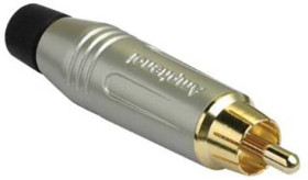 Amphenol ACPR-SBK Złącze męskie RCA/Cinch, złocony, 1 szt.