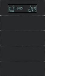 B.IQ Przycisk 4-kr z reg. temp. i wyśw. szkło czarne 75664592