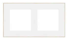 Simon 55 Ramka 2-krotna DUO Biała, podstawa złota TRD2.166/111