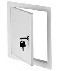 Drzwiczki metalowe 400x600mm białe z zamkiem DM101Z