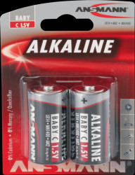 1513-0000 Red, alkaline battery, C (Baby), 2 pcs.