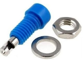 PJ224M5 gniazdo bananowe na panel 2mm 10A / 60V; niebieski