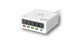 Exsys Ex-1105 Wieloportowa Ładowarka O Dużej Mocy Z Qi 10W I Usb-C Pd O...