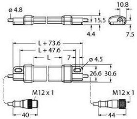 Oświetlenie LED Turck WLS15CDW0360DSQP biały (D x S) 360 mm x 30.6 mm 1 szt.
