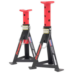 Sealey AS3R Axle Stands (Pair) 3tonne Capacity per Stand - Red