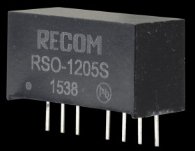 10002251 DC/DC converter RSO, 9-18 Vin, single, 5 Vout, 200 mA, SIP-8