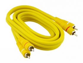PRZEWOD 2*RCA 1.5M 6+6MM ZOLTY