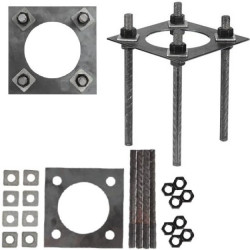 Kotwa do słupa oświetleniowego + podstawa 15x15cm czarny