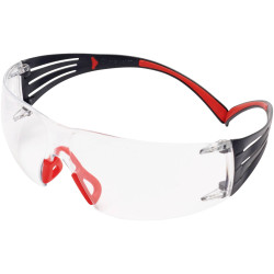 3M SF401SGAF-RED Safety Glasses Anti-Fog Coating Red Grey