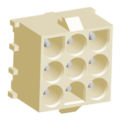 Listwa stykowa PCB 9-pinowe Universal MATE-N-LOK raster: 6.35 mm Prosty 3-rzędowe TE Connectivity Otwór przelotowy600 V