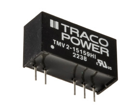 Przetwornica DC-DC, 2W, Uwe 13,5 → 16,5 V DC, Uwy -9V dc, Iwy -110mA, TRACOPOWER