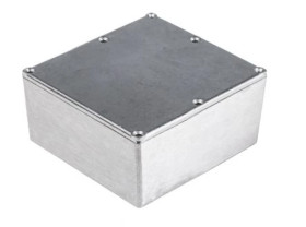 Obudowa ekranowana Srebrny IP54, 190.1 x 190.1 x 66.5mm, RS PRO