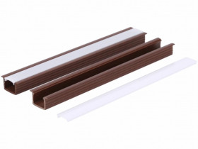 Profil led PCV Fuga 16x11 2m brązowy ML