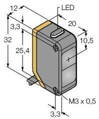 Bezzwrotny czujnik fotoelektryczny Turck Q20NR 3077779 1 szt.