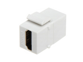 Adapter typu Keystone dla złącza HDMI biały