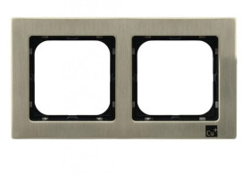 SONATA Ramka podwójna nowe srebro R-2RM/44