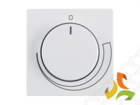 BERKER Q.1/Q.3/Q.7 Płytka czołowa z pokrętłem do regulatora obrotów biały aksamit 11376079 HAGER