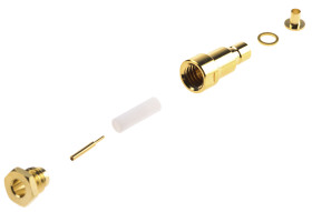 Złącze koncentryczne Montaż na kablu Męski 50Ω typ złącza Złącze SMB 4GHz, zaciskane typ kabla RG174 A/U