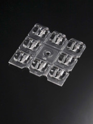 Soczewka LED 8-LEDowa 49.5 x 49.5 x 5.4mm, do użytku z Układ, Asymm. Oświetlenie uliczne, drogi rowerowe, oświetlenie