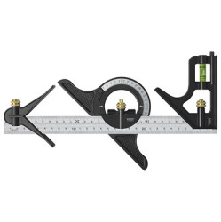 Zestawy kątowników, typ: Kątomierz nastawny kombinowany, dł.: 300mm, Stal nierdzewna