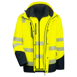 Veste multifonction HV jaune / bleu