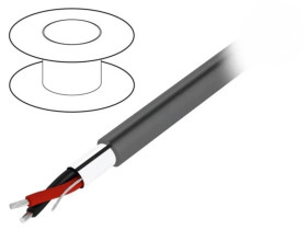 Przewód na rolce 152,5m Alpha Essential 1x2x24AWG PVC ciemnoszary 300V 5471C SL002