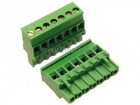 Listwa montaż. prosta 7-zacisk. żeńska r = 5,08