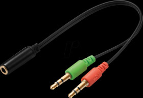 508-67 3.5-mm jack adapter, 2x plug/1x socket