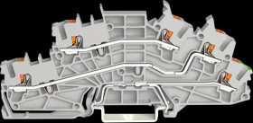 2203-6645 Multi-level installation terminal block, 2.5 mm², L/L/PE, grey