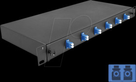 66997 19" FO splice box, 6x LC Duplex OS2, 1RU