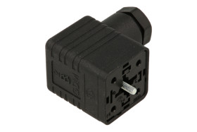 Gniazdo; elektrozaworu; GDM2016 934393100; 3 tory; format A; poliamid (PA); kątowe 90°; na przewód; śrubowy; z dławnicą M16; 16A