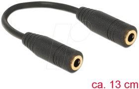 65896 Adapter Audio Stereo Jack 3.5 mm 4 pin female &gt; female 13 cm