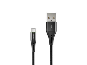 KABEL USB-C(M)-USB-A(M) 2.0 1M OPLOT CZARNY LED NATEC PRATI